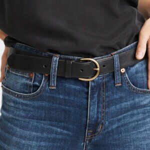 Madewell Medium Perfect Leather Belt Black Size Xs